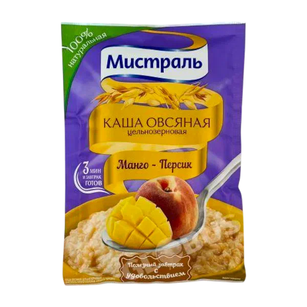 Каша Мистраль овсян манго-персик 40г пак