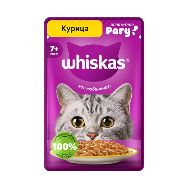 Корм д/кошек Whiskas рагу курица 75г