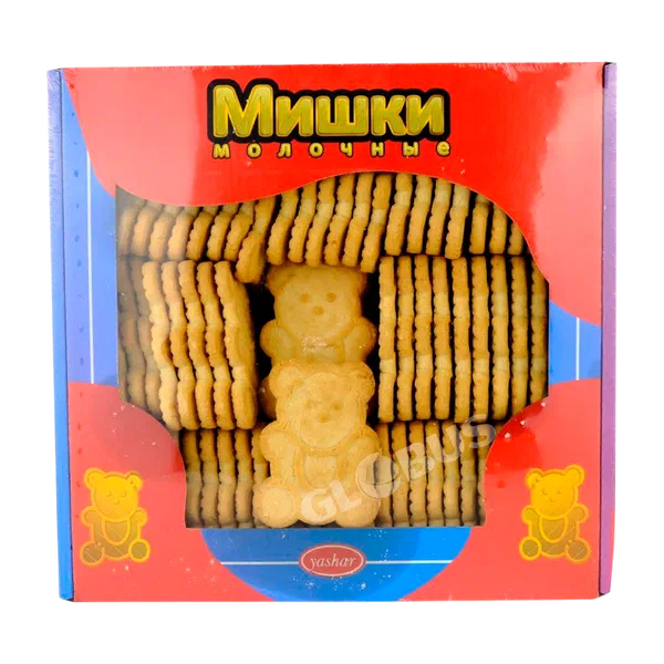 Печенье Яшар Мишки молочное 850г