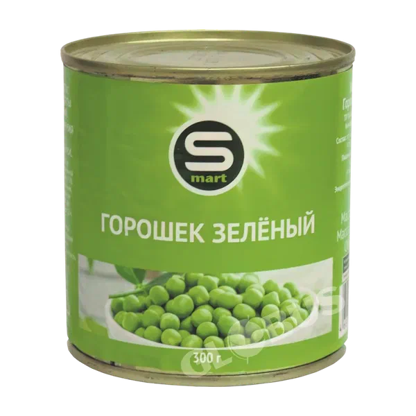 Горошек SMART ТУ конс. зел 300г ж/б SPR1