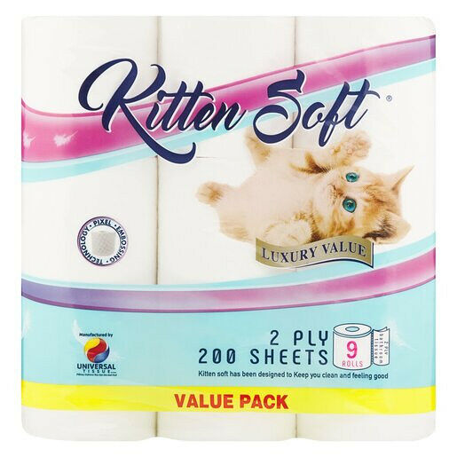 Kitten Soft Toilet Paper 2 Ply 9s