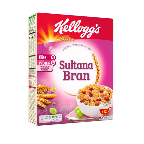 Kelloggs All Bran Sultana W/Raisin Cereal 500Gm