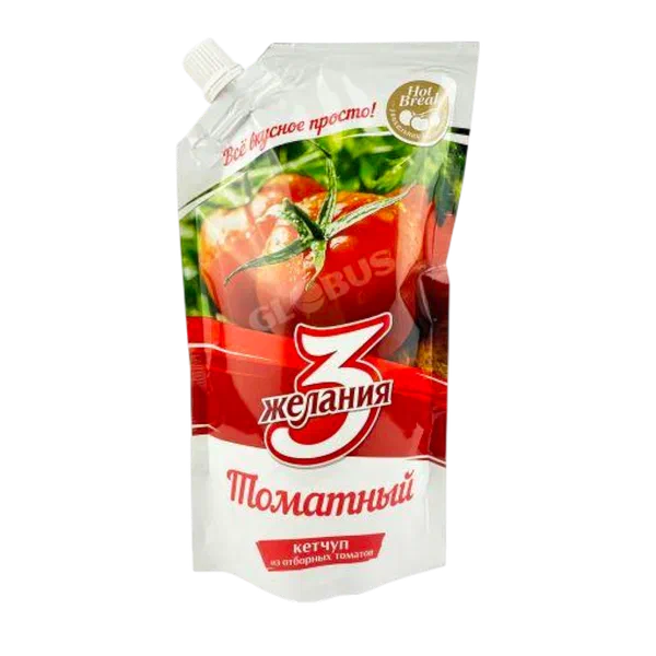 Кетчуп 3 Желания томатный 450г д/п