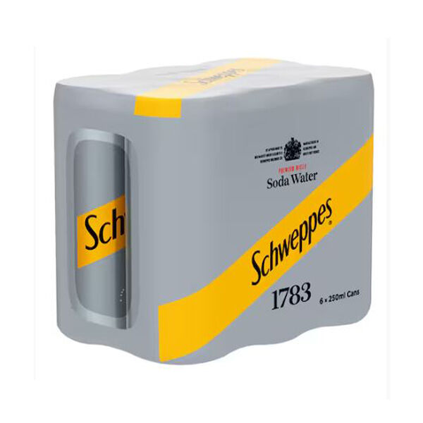 Schweppes Soda Water Can 250Ml X6