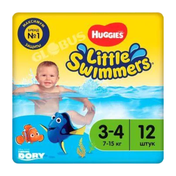 Трусики-подгузники детск Huggies д/плав 3-4 12шт