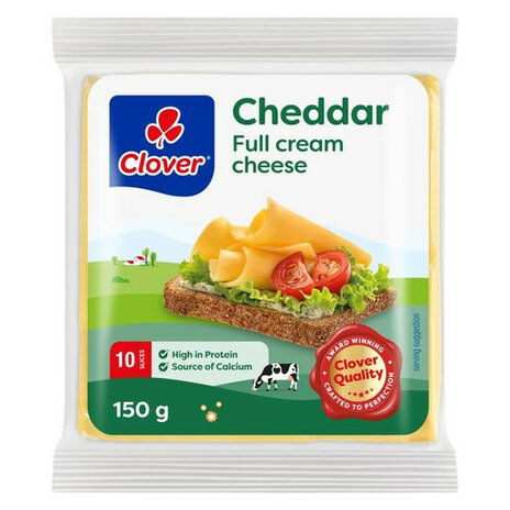 Clover Cheddar PP Slices 10x15g