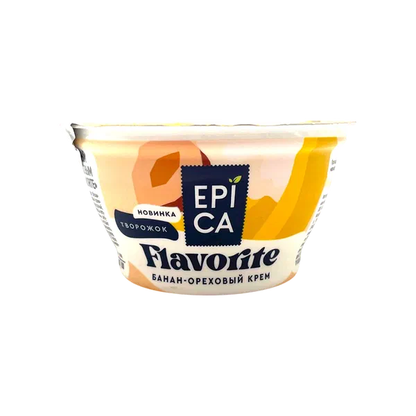 Творожок Epica Flavorite банан/ореховый крем 7,6% 130г