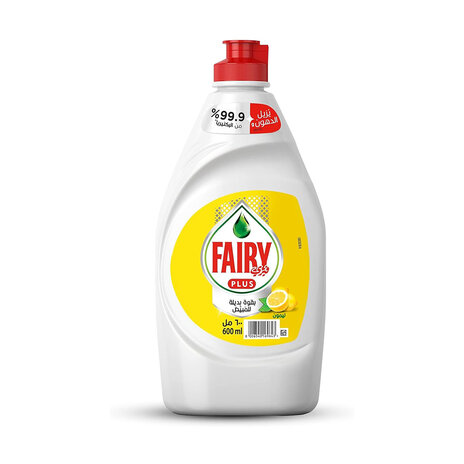 Fairy Plus Liquid Dishwash Lemon 600Ml
