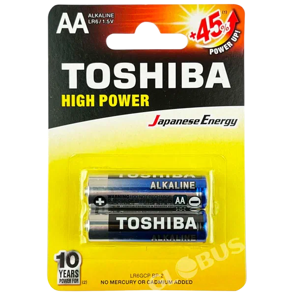 Батарейки Toshiba Alkaline LR6 AA 2шт
