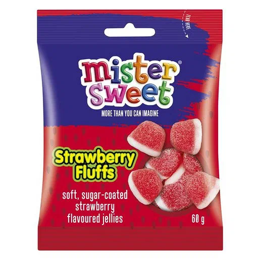 Mister Sweets Strawberry Fluffs 60g