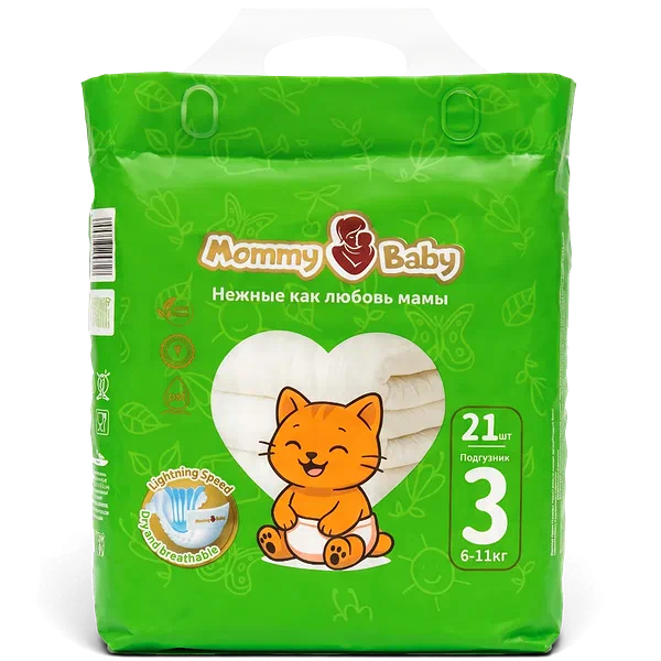 Подгузники детск Mommy Baby Премиум M 6-11кг 21шт