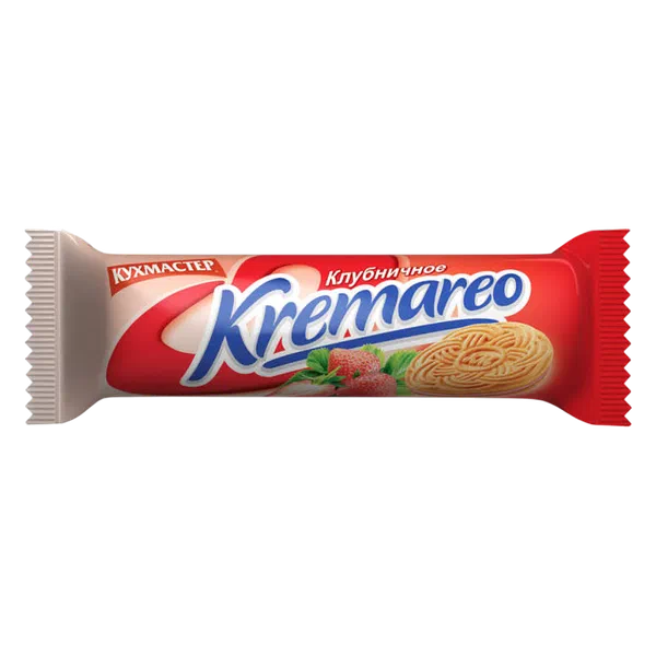 Печенье Кухмастер Kremareo с клубничной нач сахарное 100г