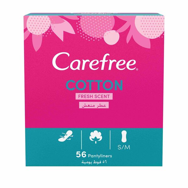 Carefree Cotton Fresh 56 Pcs