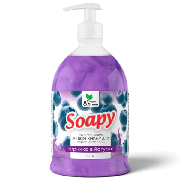 Мыло-крем Soapy Черника увлаж жидк дозатор 1л