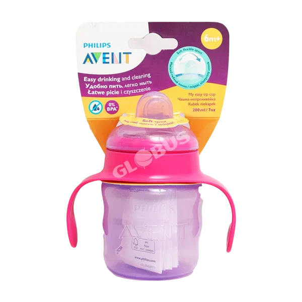 Чашка Avent с мяг. носиком комфорт 6мес 200мл