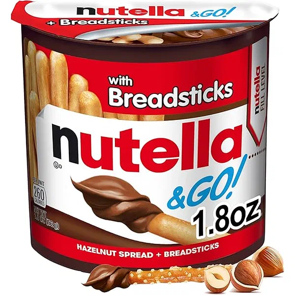 NUTELLA & GO HAZELNUT SPREAD AND BREADSTICKS SNACK PACK 52G