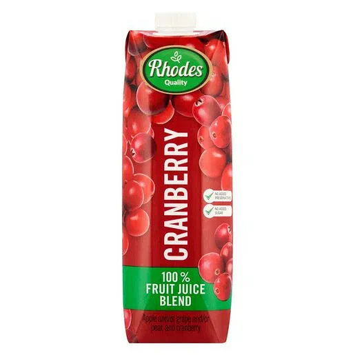 Rhodes Fruit Juice Cranberry 1L