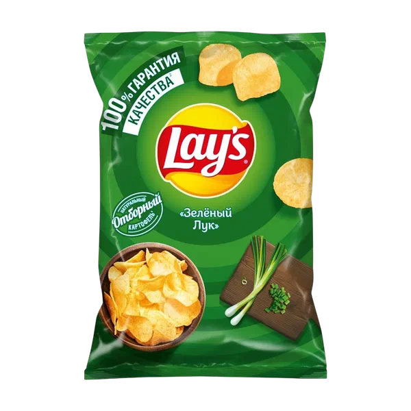 Lay's жашыл пияз чипс. 140г 