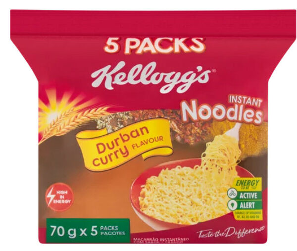 Kelloggs Durban Curry Noodles Mulitpack 5s