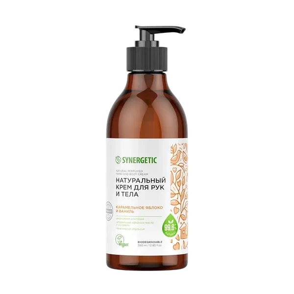 Крем д/рук/тела Synergetic яблоко/ваниль 380мл