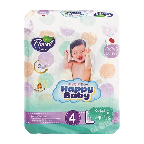 Подгузники детск Flovell Happy ECO 4 L 19шт