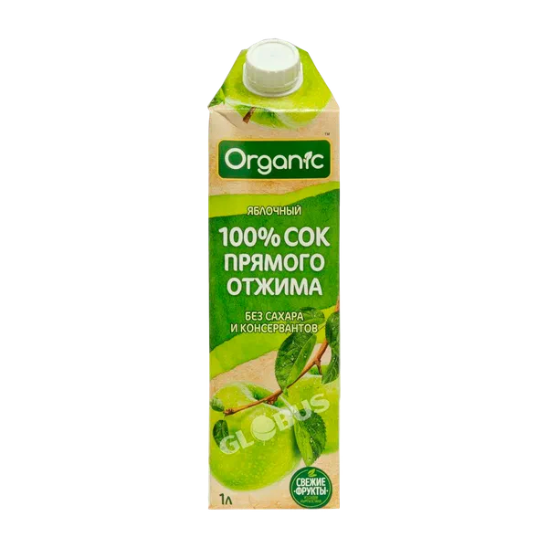 Organic алма тунук эмес ширеси 1л 
