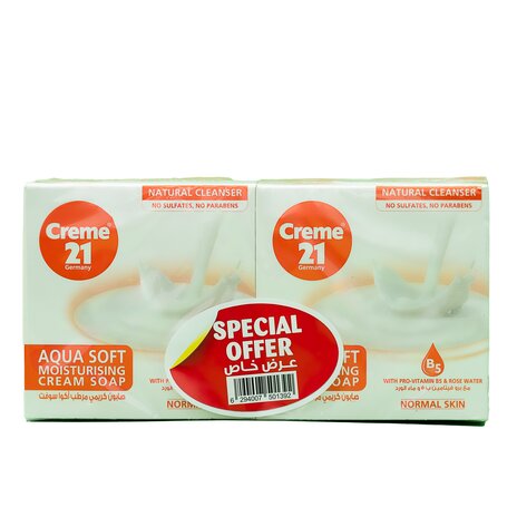 Creme21 Aqua Soft Moisturisng Cream Soap4X125Gm Sp