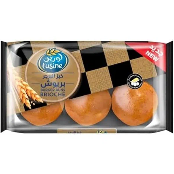 LUSINE BRIOCHE BURGER BUNS 400G - BRIOCHE BURGER BUNS