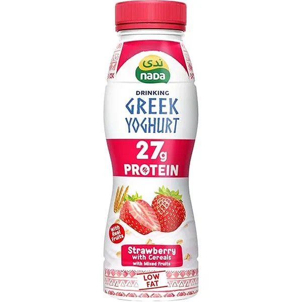 NADA DRINKABLE GREEK YOGURT STRAWBERRY WITH CEREALS 330ML