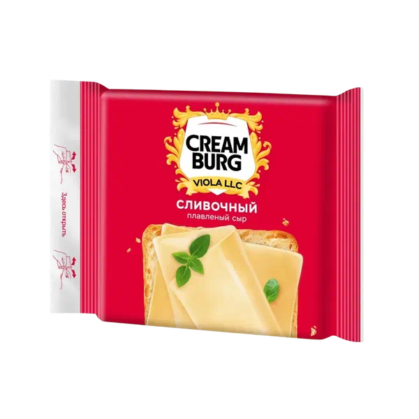 Сыр Creamburg плав сливочный 45% 140г слайсы