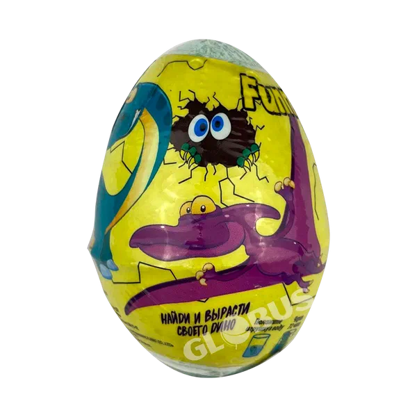 Соль д/ванны Funny dino детск бурлящее яйцо с раст. динозавром 130г