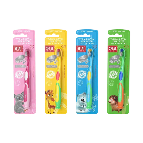 Щетка зубн Splat kids c ионами серебра детск 2-8 1шт