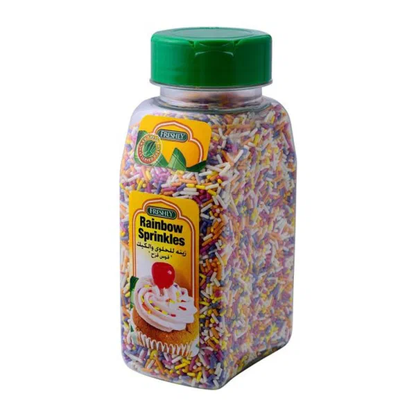 FRESHLY TRADITIONAL RAINBOW SPRINKLES PREMIUM CAKE DECORATION 14OZ