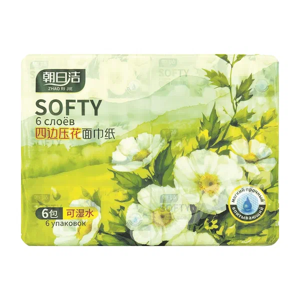 Салфетки Softy бум 6сл 6уп