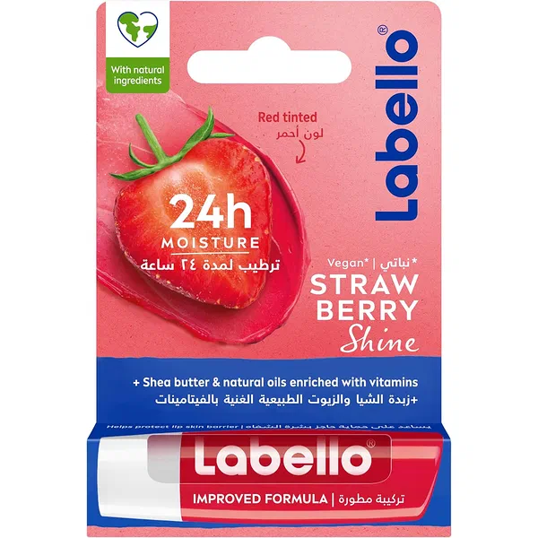 LABELLO STRAWBERRY SHINE AROMATIC FRUITY LIP BALM 4.8G