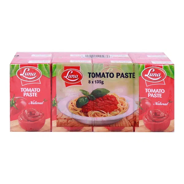 LUNA PURE CONCENTRATED TOMATO PASTE 8-PACK VALUE SET 8X135G