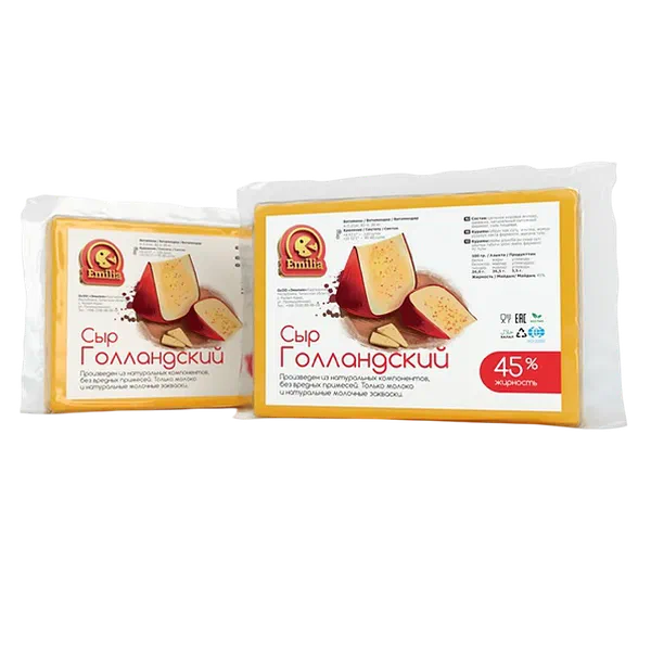 Сыр Emilia Голландский 45% вес в/у