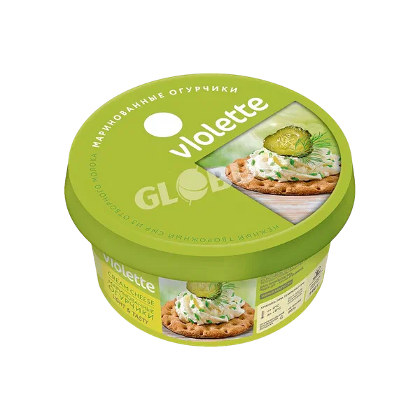 Сыр Violette творожный с огурцом и зеленью 140г РЦ