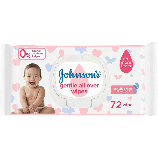 JOHNSON’S GENTLE ALL-OVER BABY WIPES VALUE PACK 72-COUNT