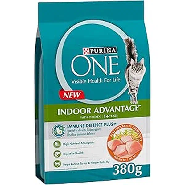 PURINA ONE INDOOR ADVANTAGE SAVORY CHICKEN DRY CAT FOOD 380G