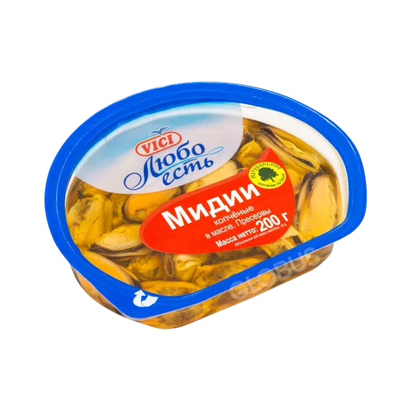 Мидии Vici копчен в масле 200г