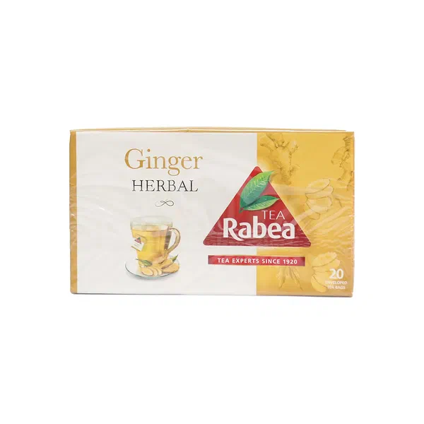 RABEA GINGER INFUSION WARMING HERBAL TEA BAGS 20TB