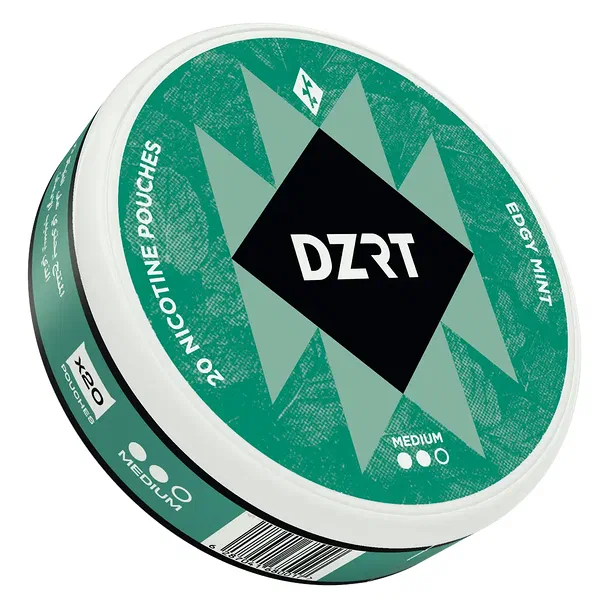 DZRT EDGY MINT HIGH-INTENSITY 6MG NICOTINE POUCHES 20-PIECE