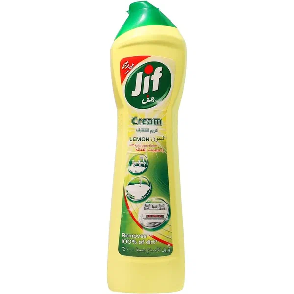 JIF LEMON SCRUB MULTI-PURPOSE HIGH-INTENSITY SURFACE CLEANER 500ML