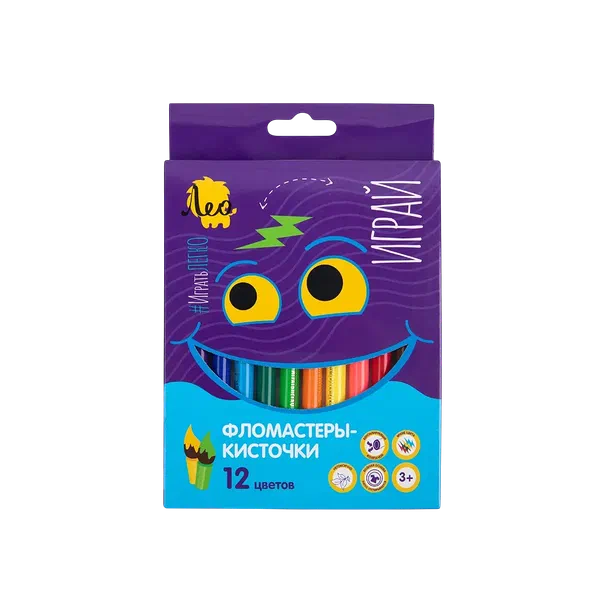 Лео Играй LPFPB-12 фломастерлери 12 тустуу
