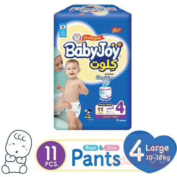 BABYJOY SAVING PACK DIAPERS SIZE 4 LARGE 11-PIECE VALUE PACK