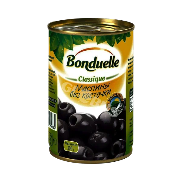 Маслины Bonduelle черн конс. б/к 314мл ж/б Россия 12
