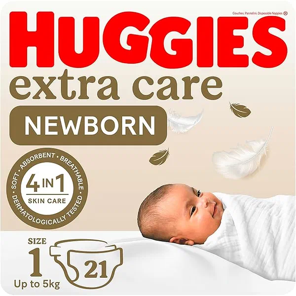 HUGGIES NEW BORN MALIBU SPECIAL EDITION SIZE 1 DIAPERS 64-COUNT