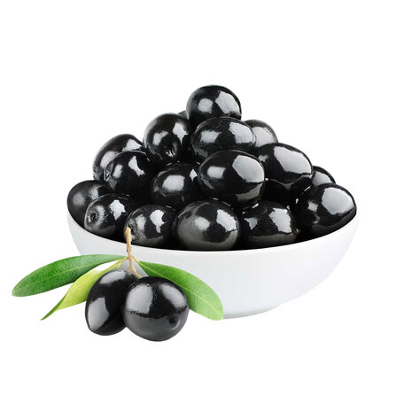 Spanish Black Olives Jumbo Low Salt