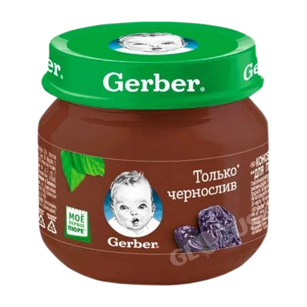 Пюре дет. Gerber с чернос.1ступень 80г ст/б Nestle